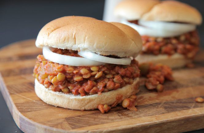 Vegetarian camping food dinner ideas: lentil burgers