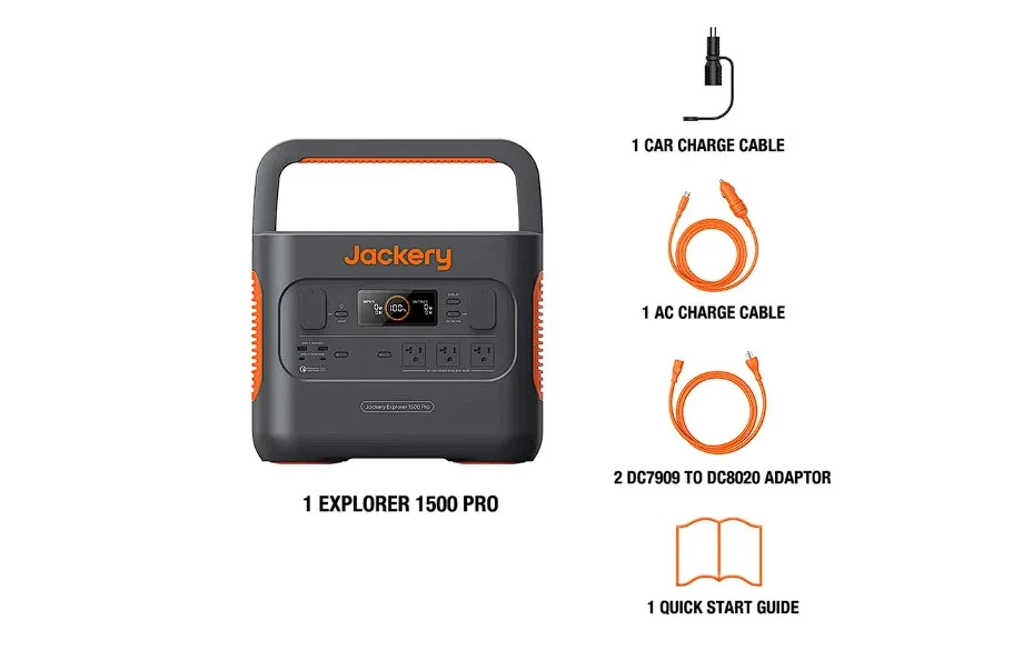 jackery explorer 1500 pro cable options