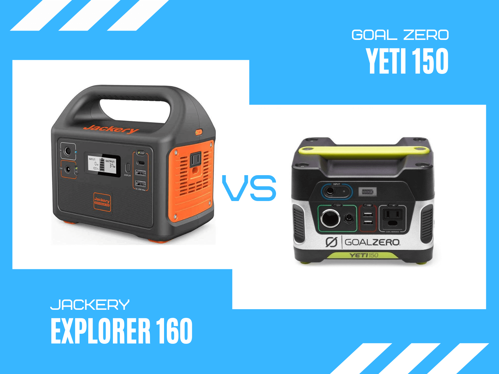 Goal Zero Yeti 150 vs Jackery Explorer 160: Which wins?